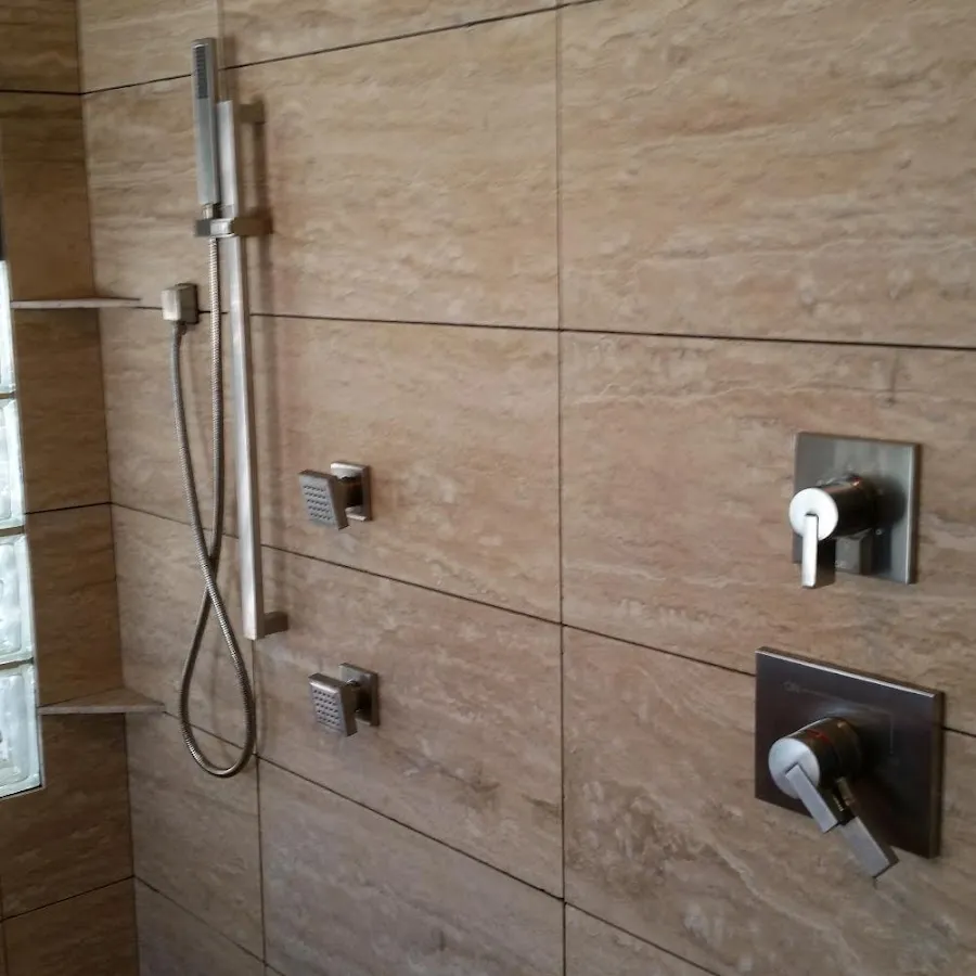 Shower fixture installation for Water Heater Replacement in Pratt